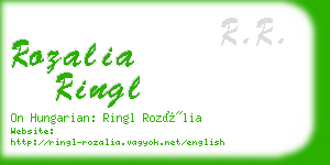 rozalia ringl business card